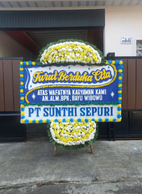 Papan Bunga Duka di Oksop